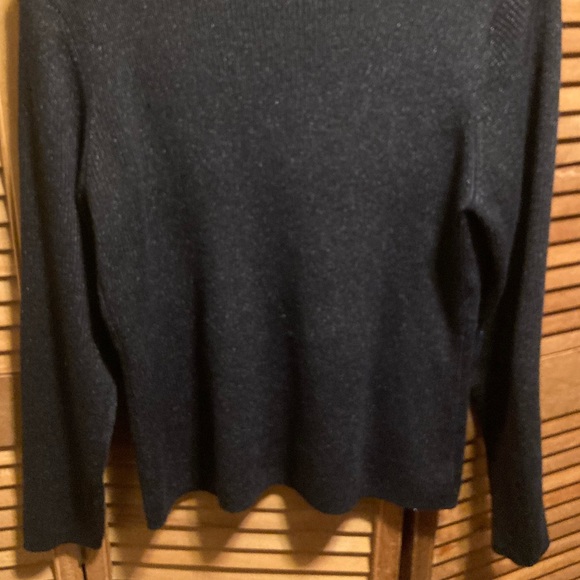 United States Sweaters Black with Silver Metallic Threads Cardigan - Picture 12 of 12